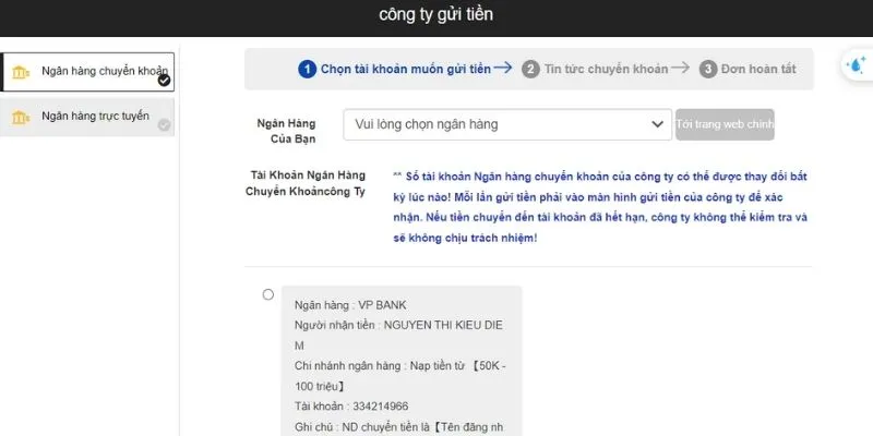 Các vấn đề hay  gặp khi nạp tiền KO66